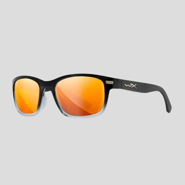 Lunettes de soleil Helix (verres Captivate™ polarisés et miroirs Bronzés) - Noir/Gris Clair Transparent - Wiley X