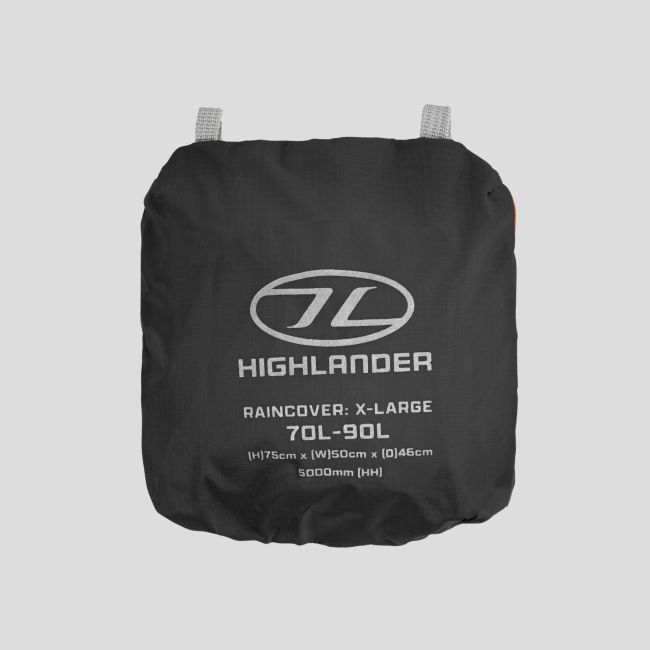 Wasserdichte Rucksackabdeckung Ducks 70 bis 90L - Schwarz - Highlander