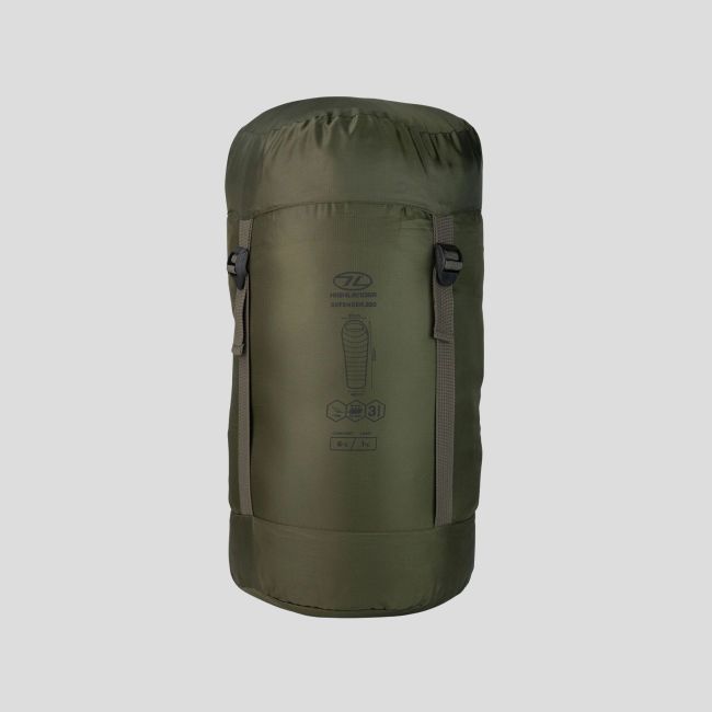 Mumien-Schlafsack Defender 250 (1 bis 6°C und +) - Olivgrün - Highlander