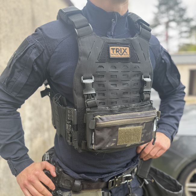 Porte-plaque balistique Fighter - Noir - Trix Tactical