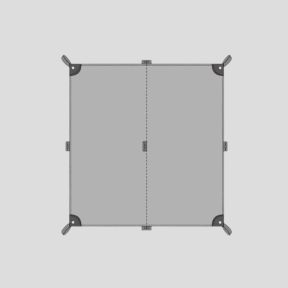 Tarp TARP 2 - TOILE POLYESTER 285 x 300 cm- COULEURS ASSORTIES - Tatonka