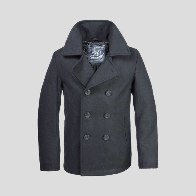 Płaszcz marynarski Pea Coat z wełny Noir - Używany - Brandit - Rozmiar 3XL