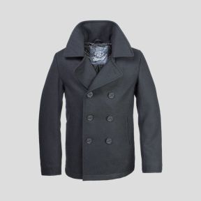 Manteau caban Marin laine Pea Coat Noir - Occasion - Brandit - Taille 3XL