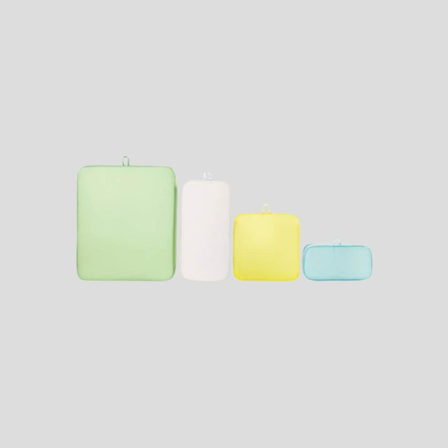 Kubische opbergtas - Groen/Wit/Geel/Blauw - Tatonka