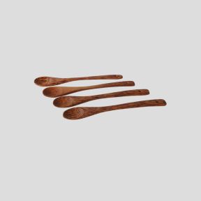 Juego de 4 cucharillas de café - madera de coco - Tatonka