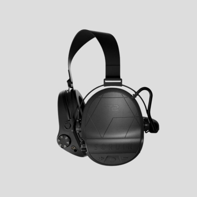 Casque anti-bruit avec serre-nuque en tissu noir Suprême T2 (SNR : 29db) - Noir - MSA Sordin