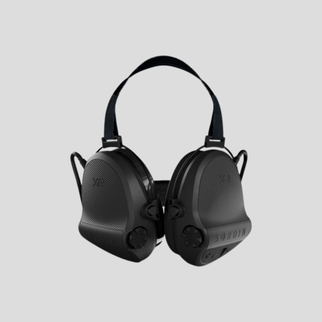 Gehoorkap met zwarte stoffen nekband en gelringen Suprême X2 (SNR: 29dB) - Zwart - MSA Sordin