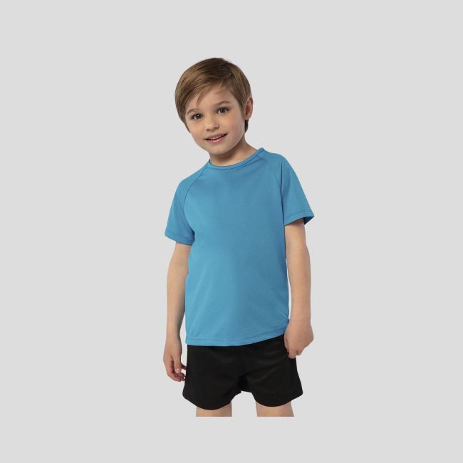 Tee-shirt à manches courtes raglan Sporty enfant - Aqua - Sol's