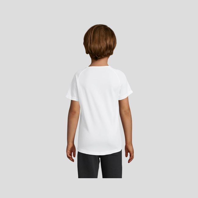 Camiseta de manga corta raglán Sporty niño - Blanco - Sol's