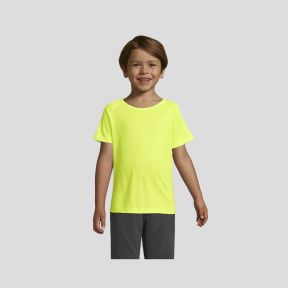 Kurzarm-Raglan-T-Shirt Sporty Kinder - Neongelb - Sol's