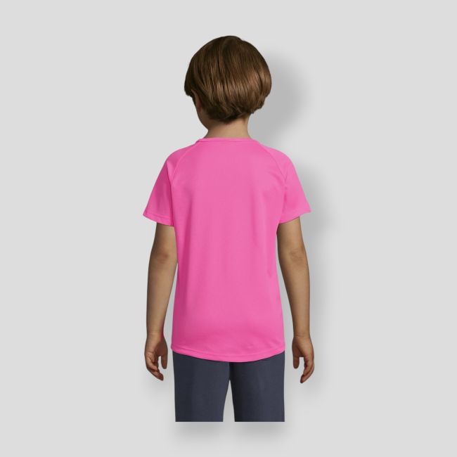 T-shirt met korte raglanmouwen Sporty kind - Fluororze - Sol's