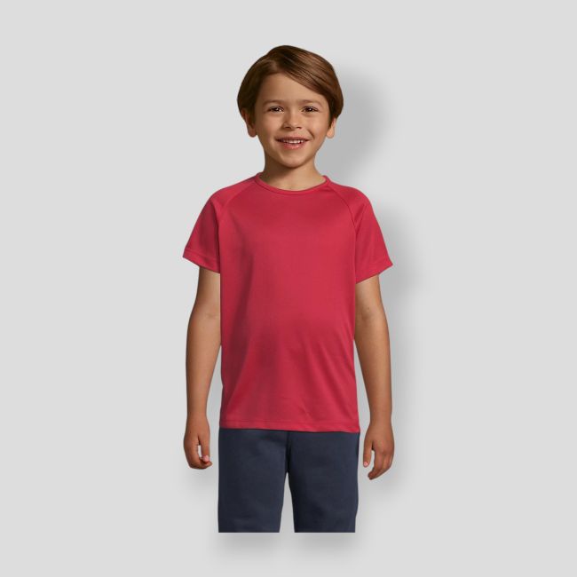 Tee-shirt à manches courtes raglan Sporty enfant - Rouge - Sol's
