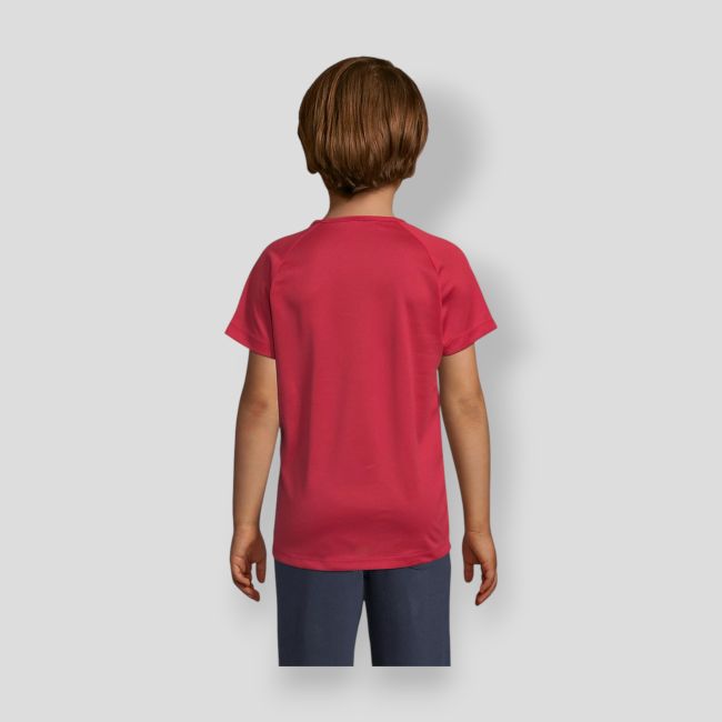 Kurzärmliges Raglan-T-Shirt Sporty Kinder - Rot - Sol's