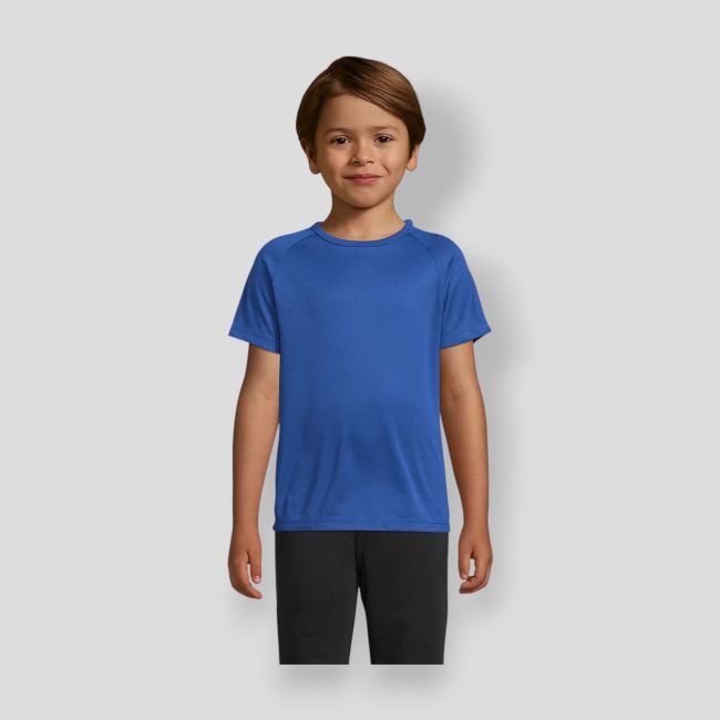 Camiseta de manga corta raglán Sporty niño - Royal - Sol's
