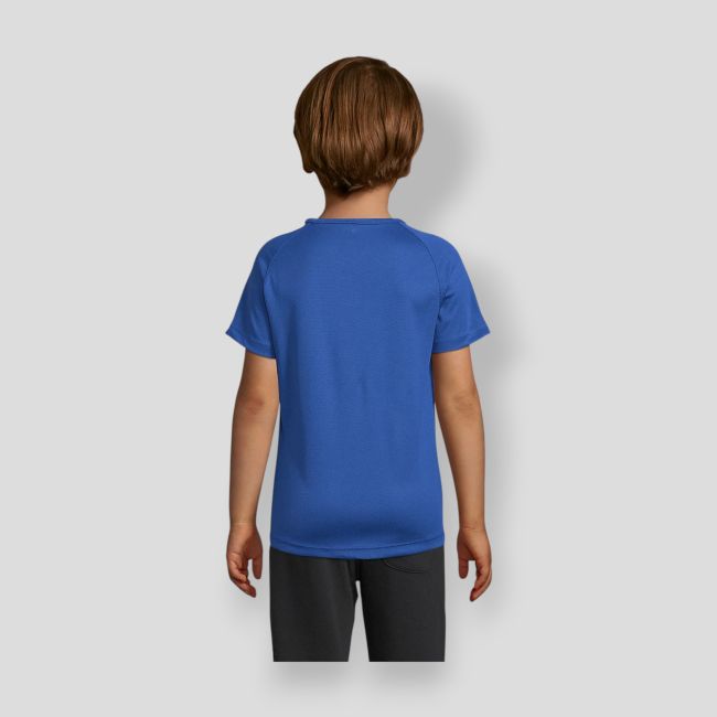 T-shirt de mangas curtas raglan Sporty criança - Royal - Sol's