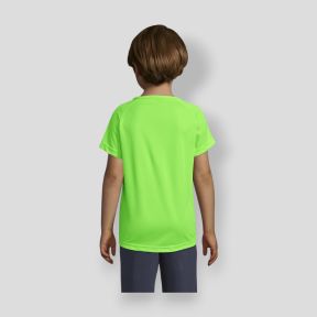 Kurzärmliges Raglan-T-Shirt Sporty Kinder - Fluo-Grün - Sol's