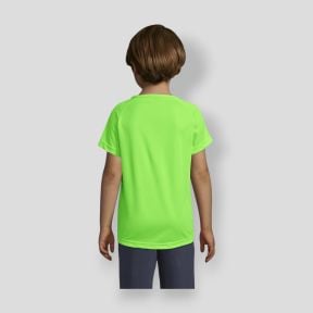 Kurzärmliges Raglan-T-Shirt Sporty Kinder - Fluo-Grün - Sol's