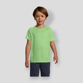 T-shirt a maniche corte raglan Sporty bambino - Verde Mela - Sol's