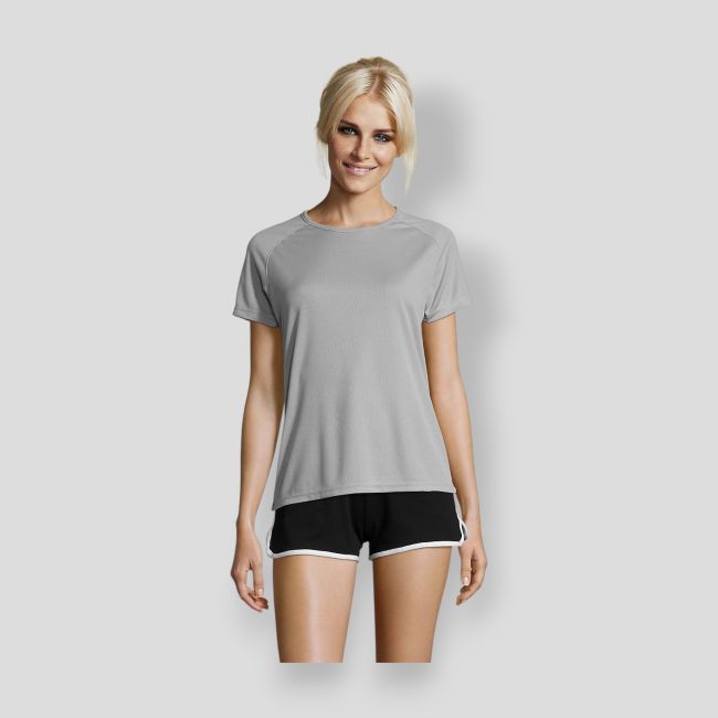 Tee-shirt à manches courtes raglan Sporty femme - Gris Pur - Sol's