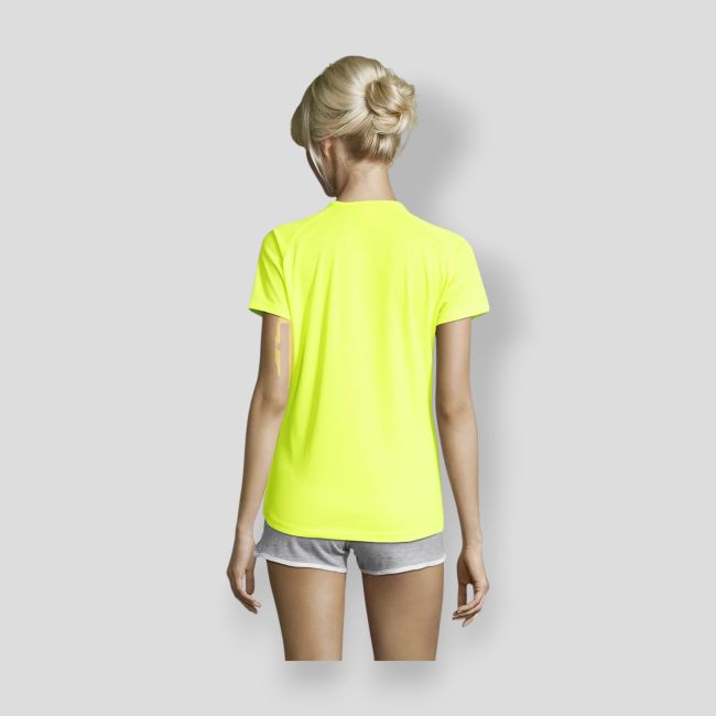 T-shirt a maniche corte raglan Sporty donna - Giallo Fluo - Sol's
