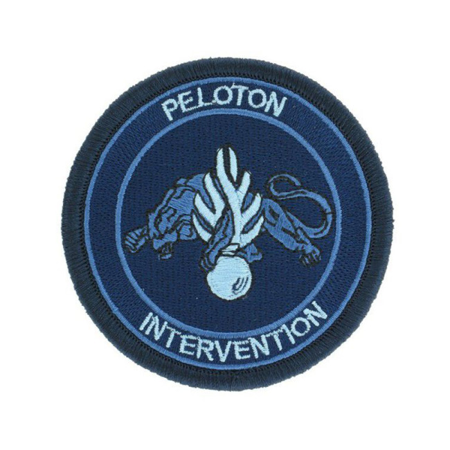 Emblemat Pluton Interwencyjny Żandarmeria Niski profil. Niebieski