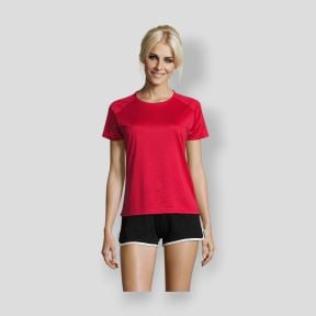 Kurzärmliges Raglan-T-Shirt Sporty Damen - Rot - Sol's