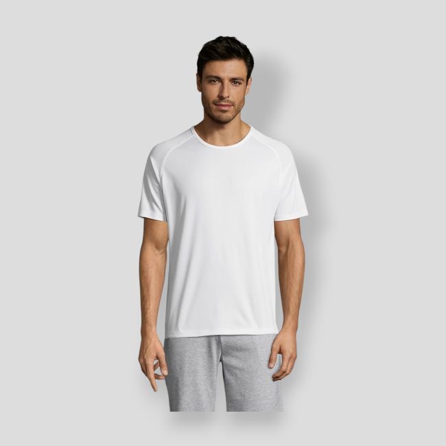 Tee-shirt met raglanmouwen Sporty heren - Wit - Sol's
