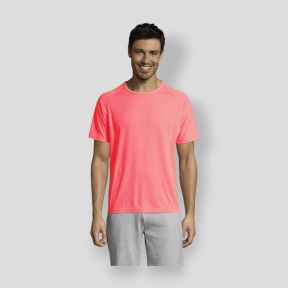 Raglan-T-Shirt Sporty Herren - Neon Koralle - Sol's