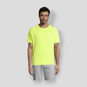 Tee-shirt à manches raglan Sporty homme - Jaune Fluo - Sol's