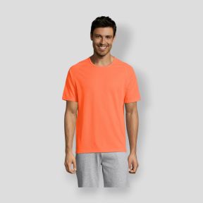 T-shirt de mangas raglan Sporty homem - Laranja Fluo - Sol's