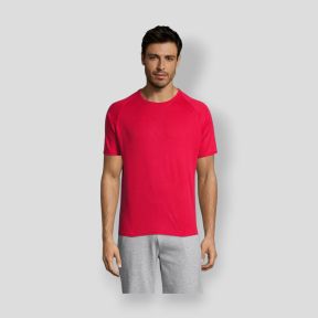 Camiseta de manga raglán Sporty hombre - Rojo - Sol's