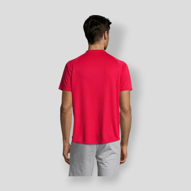 T-shirt de mangas raglan Sporty homem - Vermelho - Sol's