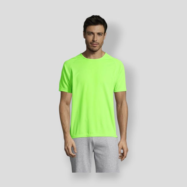 Tee-shirt à manches raglan Sporty homme - Vert Fluo - Sol's