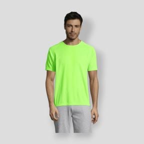 Tee-shirt à manches raglan Sporty homme - Vert Fluo - Sol's
