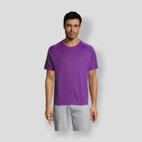 Tee-shirt à manches raglan Sporty homme - Violet Foncé - Sol's