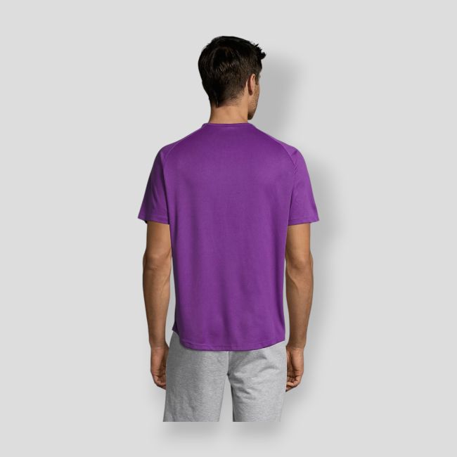 Tee-shirt met raglanmouwen Sporty heren - Donkerpaars - Sol's
