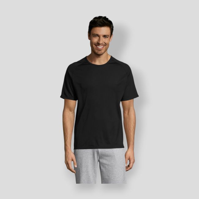T-shirt a maniche raglan Sporty uomo - Nero - Sol's