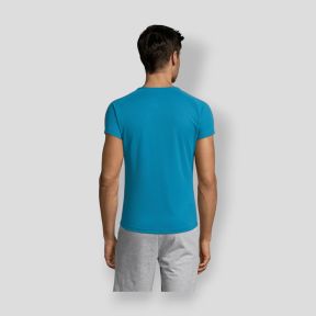 T-shirt de mangas raglan Sporty homem - Aqua - Sol's