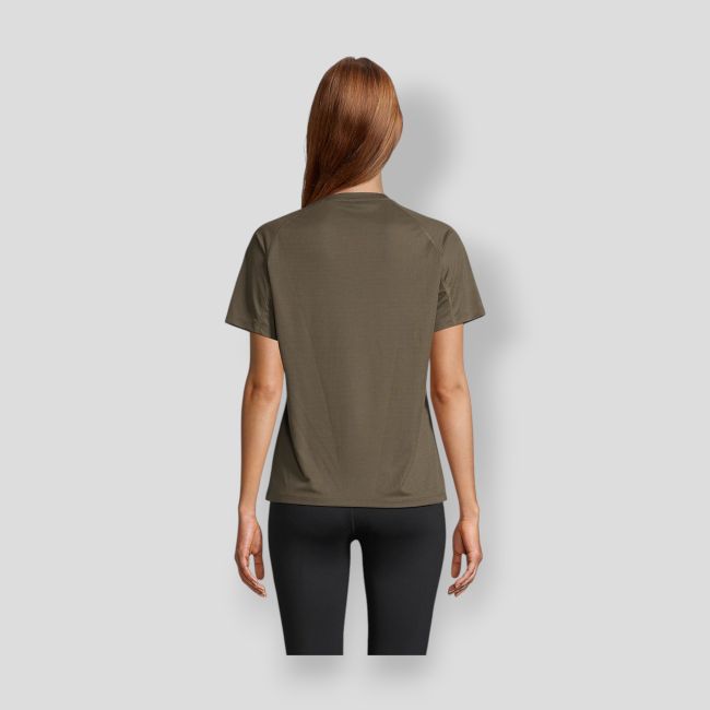 T-shirt de mangas raglan Vortex feminino - Army - Sol's