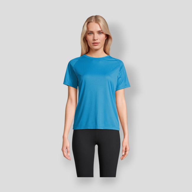 Tee-shirt met raglanmouwen Vortex dames - Aqua - Sol's