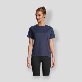T-shirt de mangas raglan Vortex feminino - French Marine - Sol's