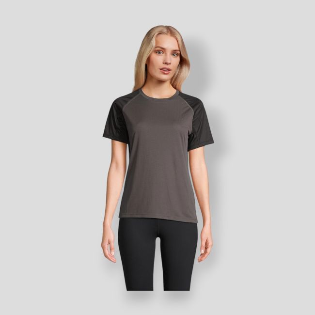 Damen Raglan-T-Shirt Vortex - Schwarz/Anthrazit - Sol's