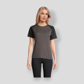 Camiseta de manga raglán Vortex mujer - Negro/Antracita - Sol's