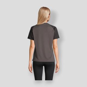 Damen Raglan-T-Shirt Vortex - Schwarz/Anthrazit - Sol's