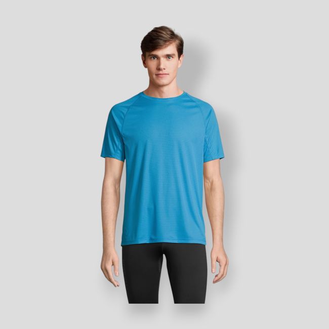 Koszulka męska z rękawami raglan Vortex - Aqua - Sol's