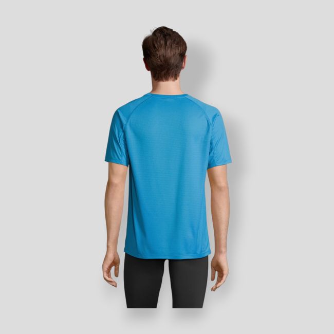 Tee-shirt met raglanmouwen Vortex heren - Aqua - Sol's