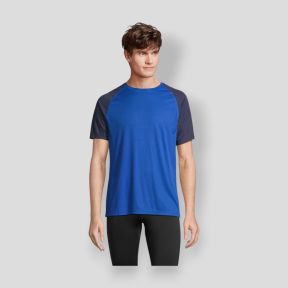 T-shirt a maniche raglan Vortex uomo - French Marine/Royal - Sol's