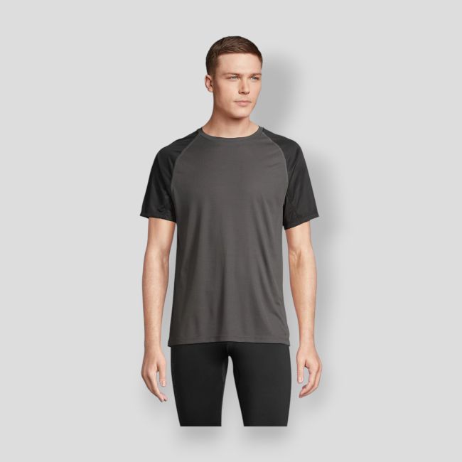 Tee-shirt à manches raglan Vortex homme - Noir/Anthracite - Sol's
