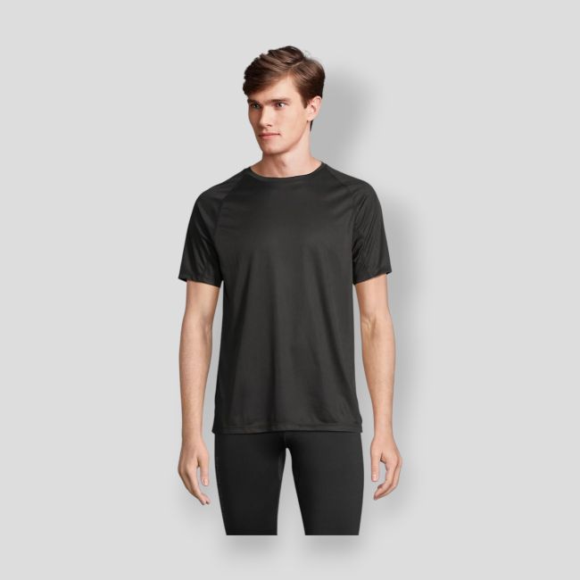Camiseta de mangas raglán Vortex hombre - Negro - Sol's