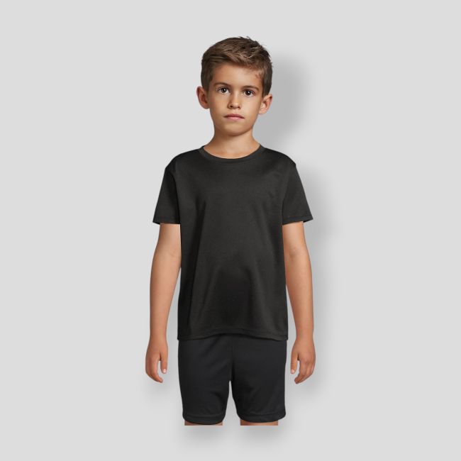Sport T-shirt Sprint kind - Zwart - Sol's